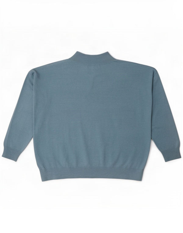 Marks & Spencer Damski sweter oversize z dekoltem w kształcie litery V, UK 14, duży niebieski