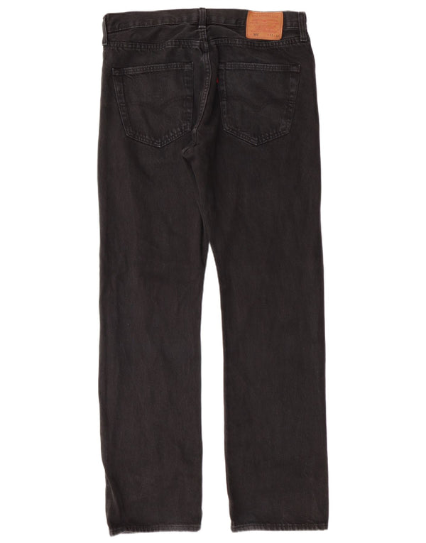 Męskie jeansy LEVI'S 501 Straight W33 L32 Czarne bawełniane