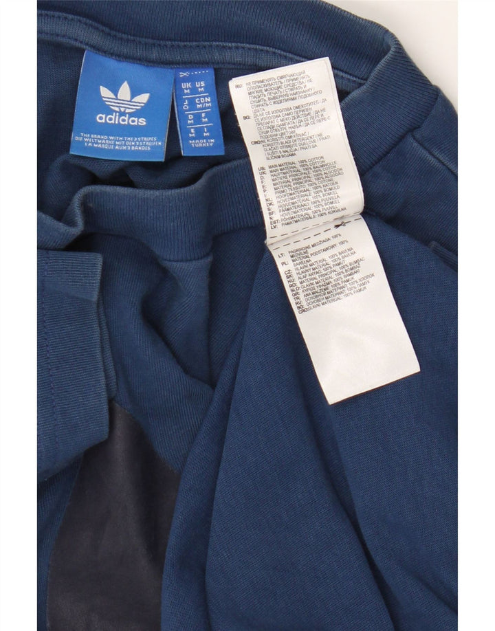 Męska koszulka graficzna Adidas Top Medium Granatowa, bawełniana