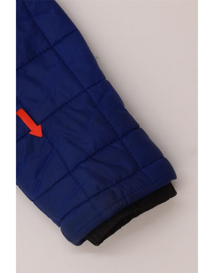 Damska wyściełana kurtka z kapturem Superdry UK 10, mała niebieska nylonowa