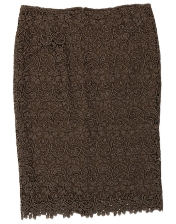 Marks & Spencer Damska prosta spódnica z autografem UK 12 Medium W30 Khaki