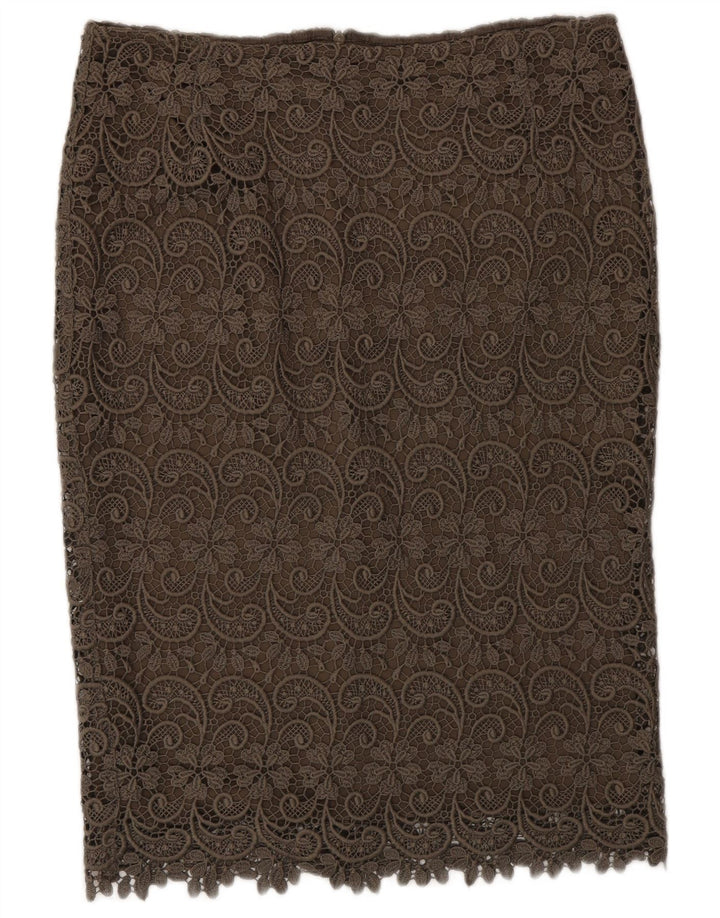 Marks & Spencer Damska prosta spódnica z autografem UK 12 Medium W30 Khaki