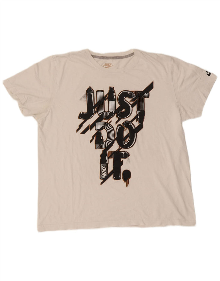 Męski T-shirt Nike Slim Fit Graphic Top 2XL Biały