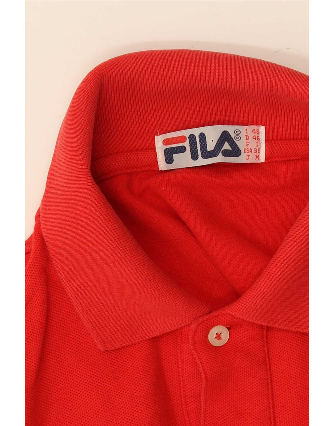 Męska koszulka polo Fila z długim rękawem IT 46 Small Red