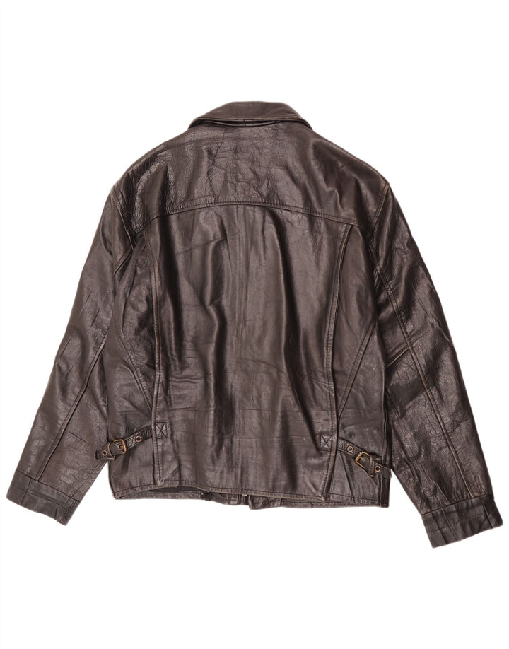 Vintage męska skórzana kurtka UK 36 Small Brown