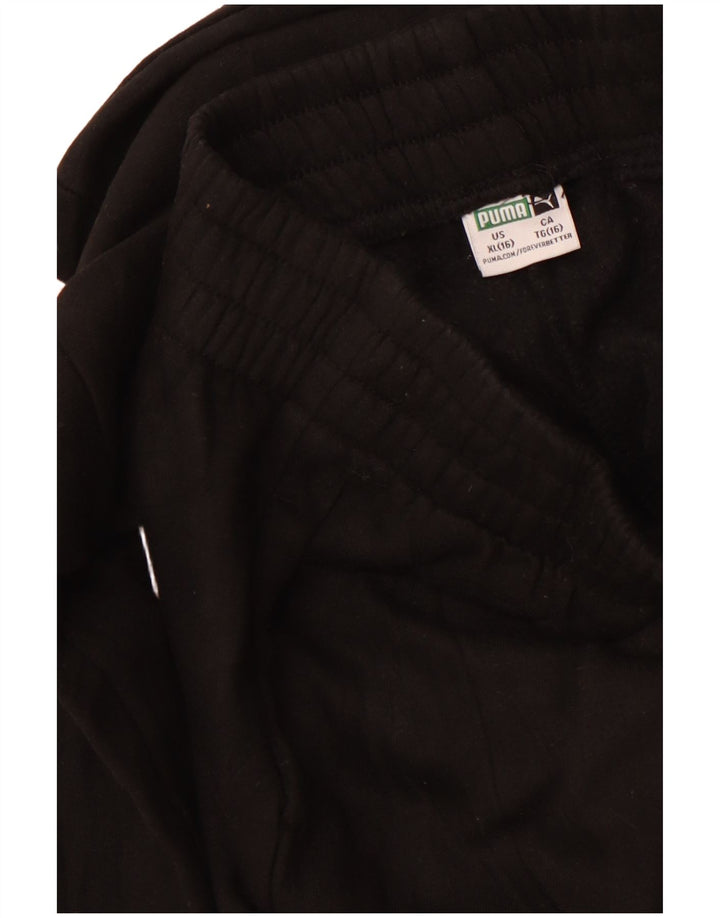 Dziewczęce spodnie dresowe PUMA z grafiką, 15-16 lat XL, czarne