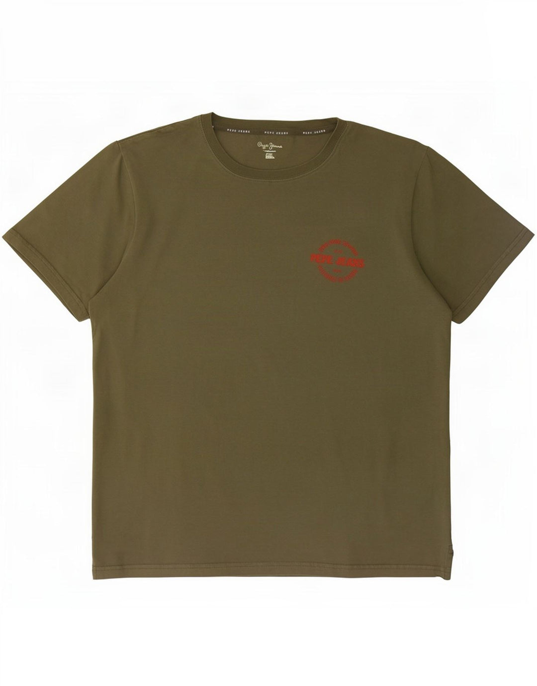 Męska koszulka PEPE Jeans o regularnym kroju, duża, bawełniana w kolorze khaki