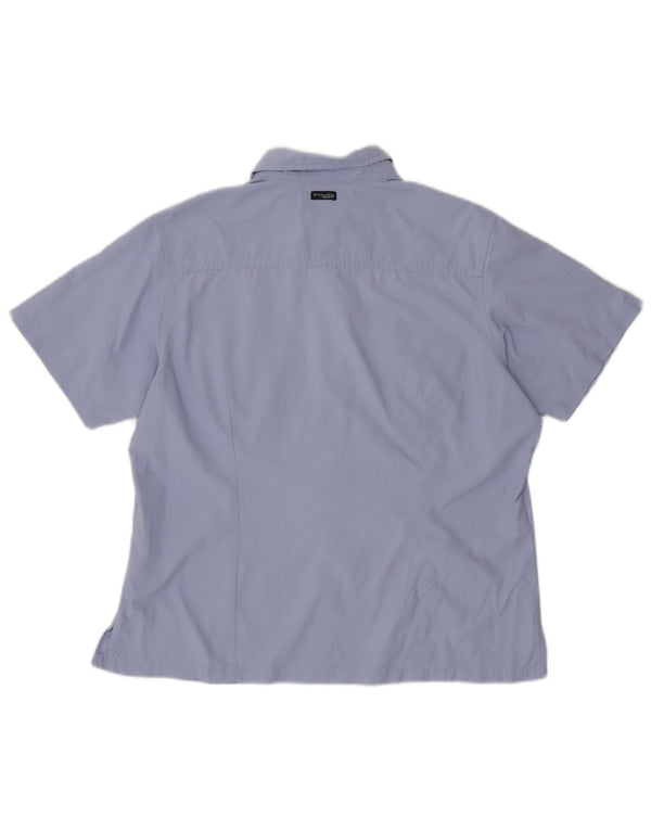 Damska koszula z krótkim rękawem COLUMBIA UK 18 XL Fioletowy nylon
