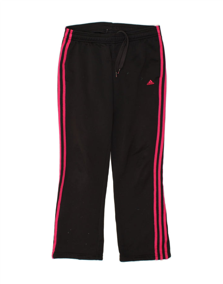 Damskie spodnie dresowe ADIDAS Climalite UK 8/10, małe, czarne, poliestrowe