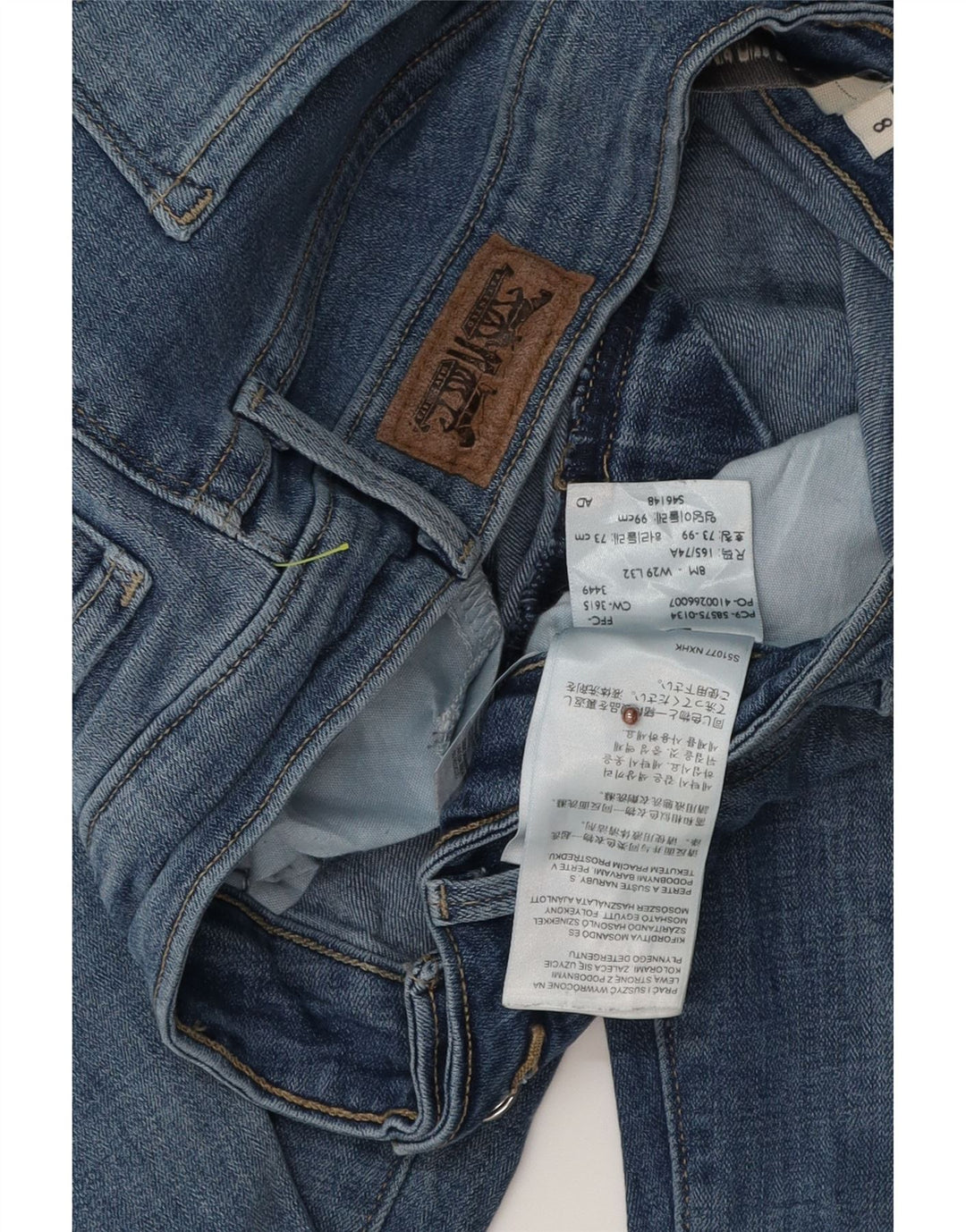 Damskie dżinsy rurki Levi's w trudnej sytuacji US 8 Medium W29 L32 Niebieska bawełna