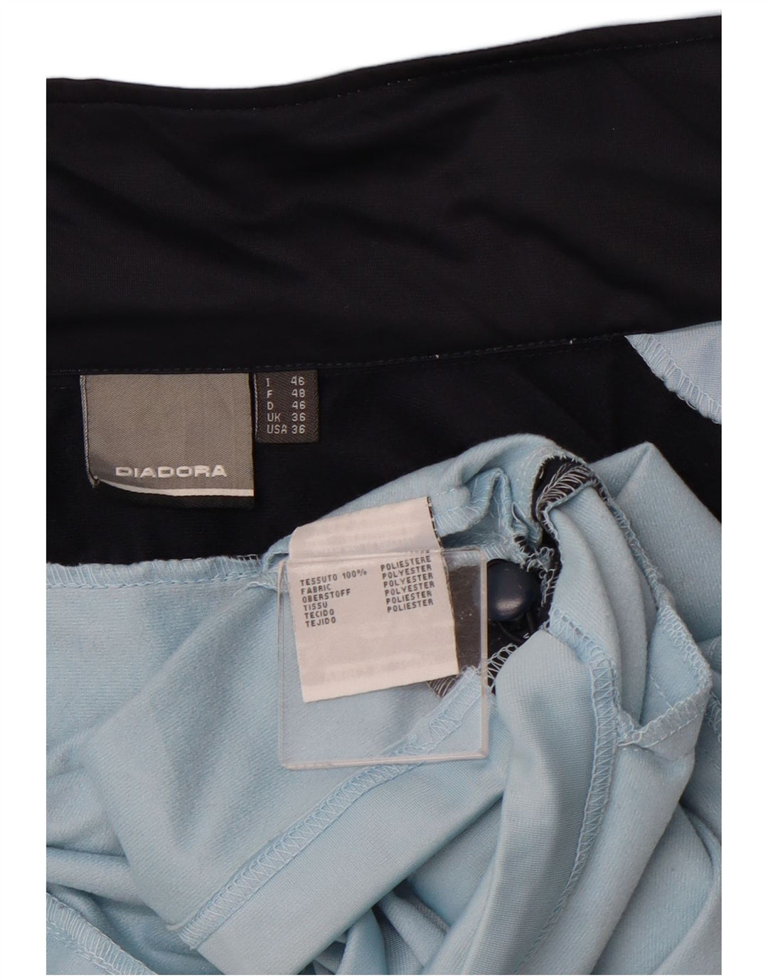 DIADORA Męska kurtka dresowa UK 36, mały, niebieski, poliester z blokami kolorów