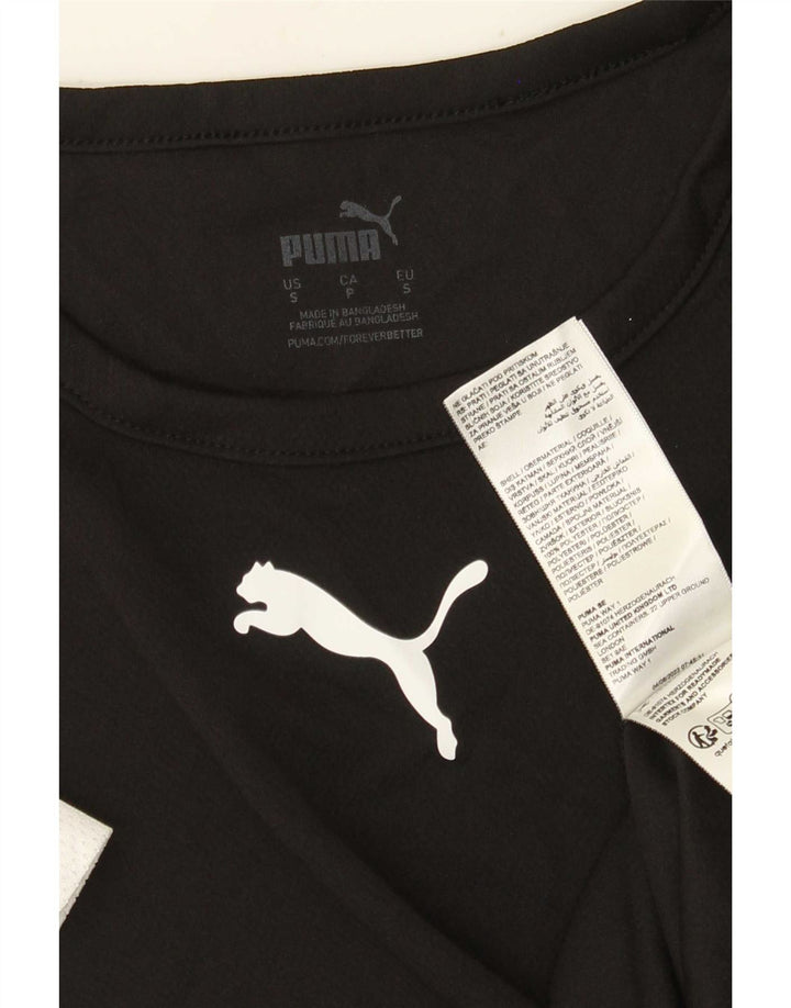 Męska koszulka Puma Top, mała, czarna, z blokami kolorów, z poliestru