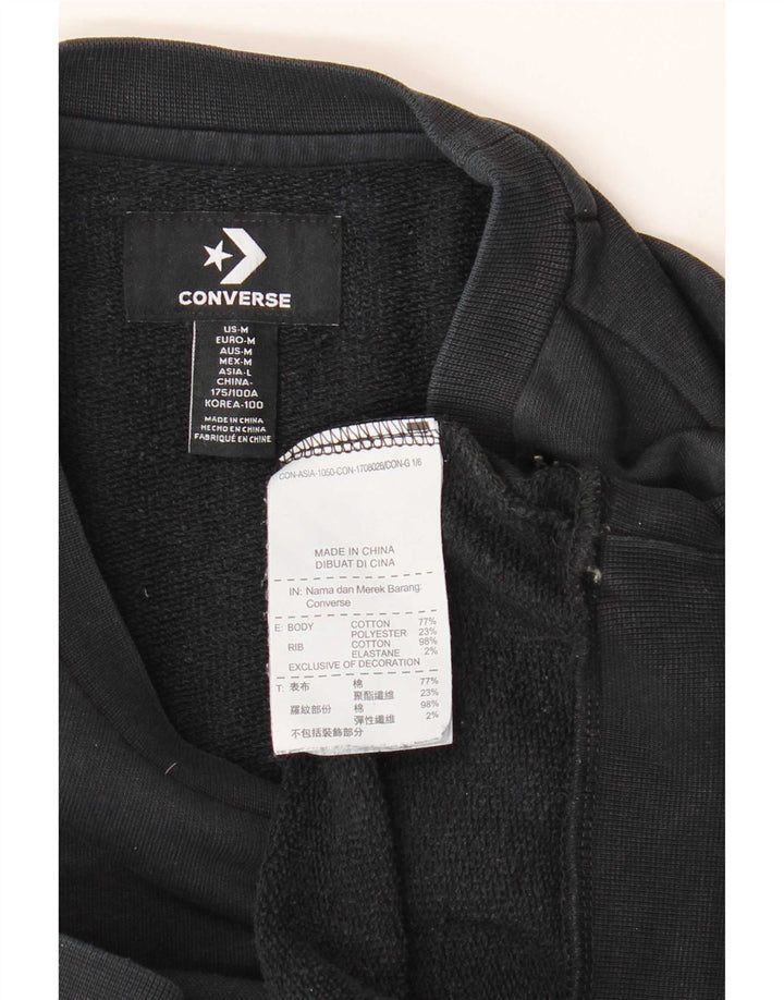Męska bluza Converse Sweter, średnia czarna, bawełniana