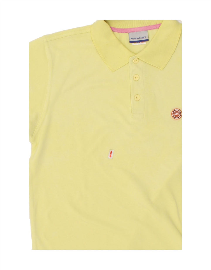 REEBOK Mens Polo Shirt Small Yellow Vintage Reebok and Second-Hand Reebok from Messina Hembry 