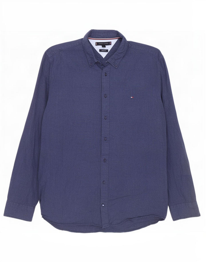 Koszula męska Tommy Hilfiger o regularnym kroju XL, granatowa, bawełniana