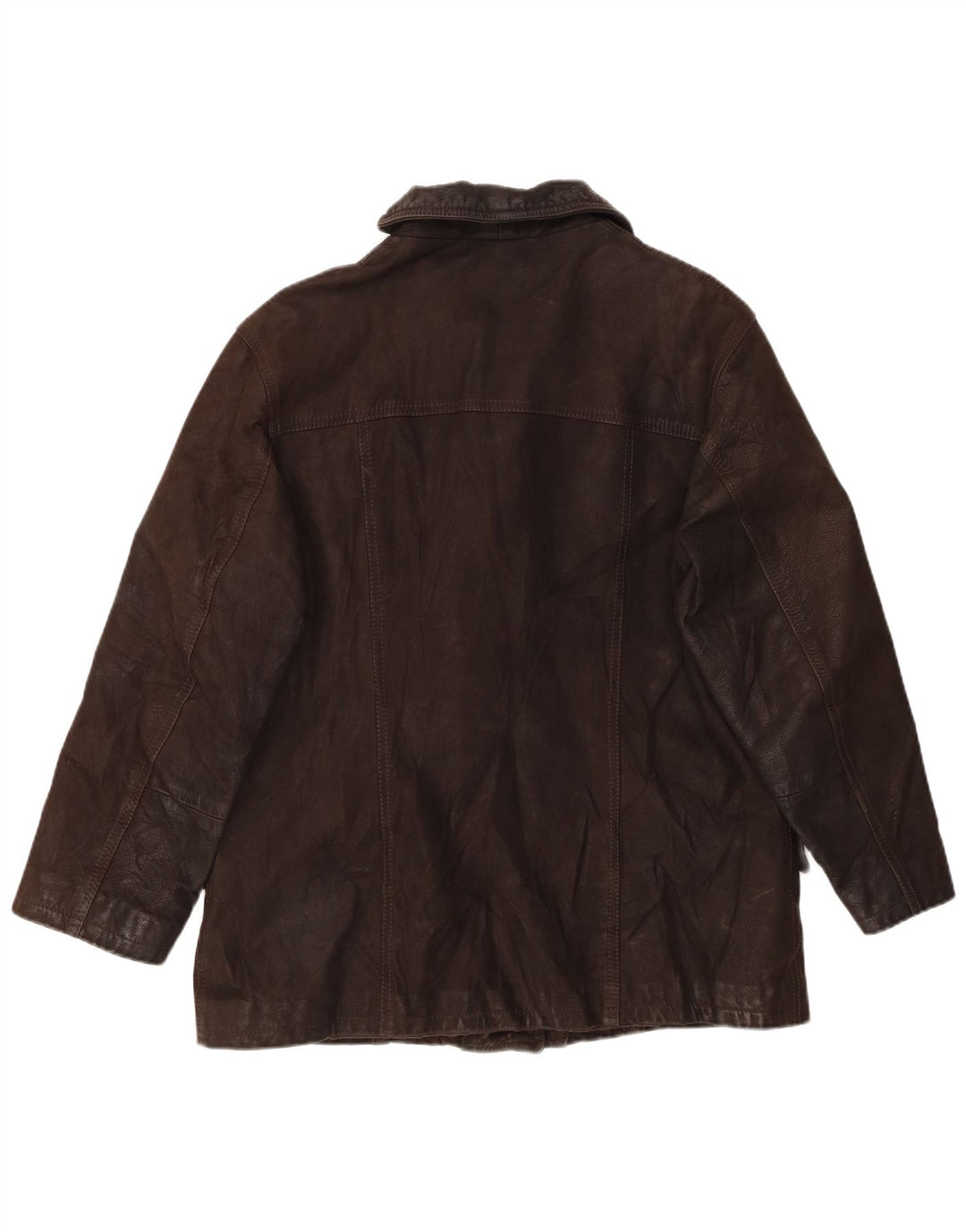 Damska kurtka skórzana RELISH IT 46, duża brązowa skóra