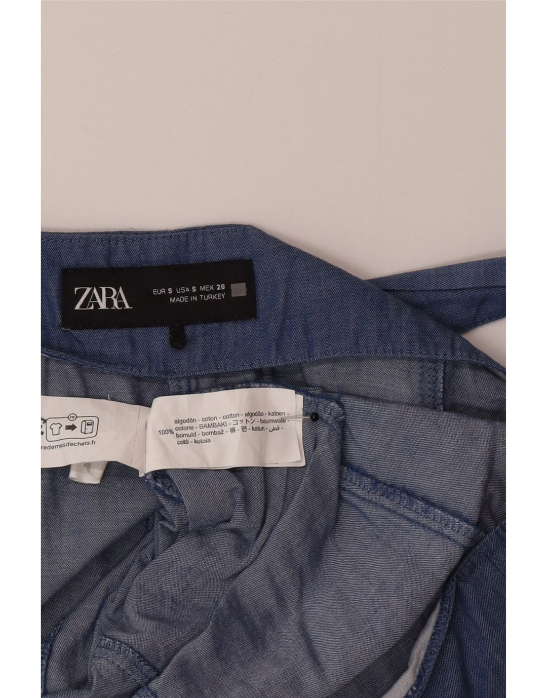 Kombinezon damski Zara UK 10 Small, niebieski, bawełniany