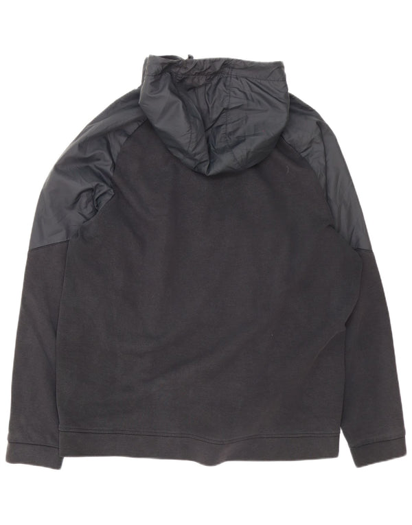 Męski sweter z kapturem i zamkiem Nike, 2XL, czarna bawełna