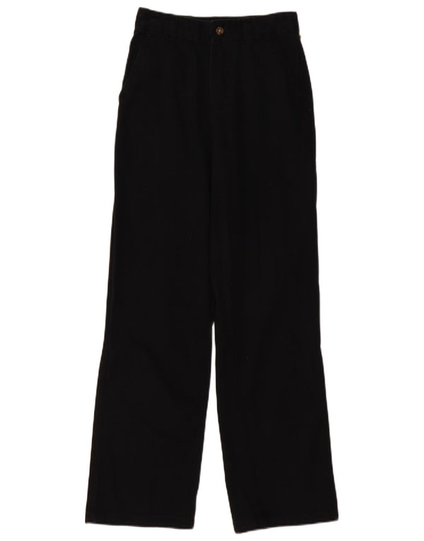 IZOD Boys Straight Chino Trousers 13-14 Years W26 L28 Black Cotton