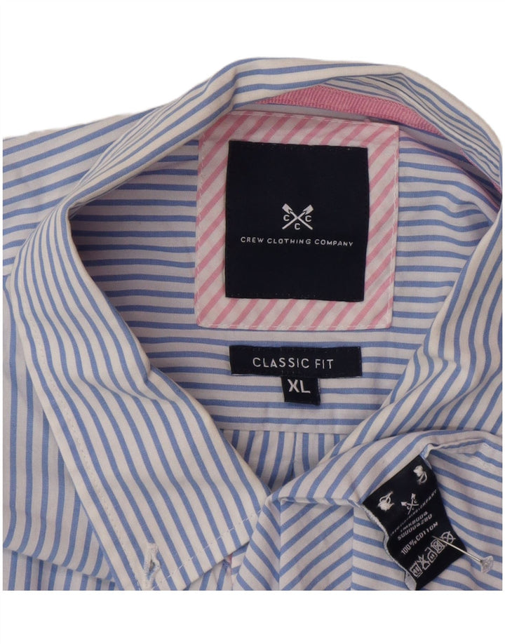 Crew Clothing Męska koszula o klasycznym kroju XL, bawełniana w niebieskie paski