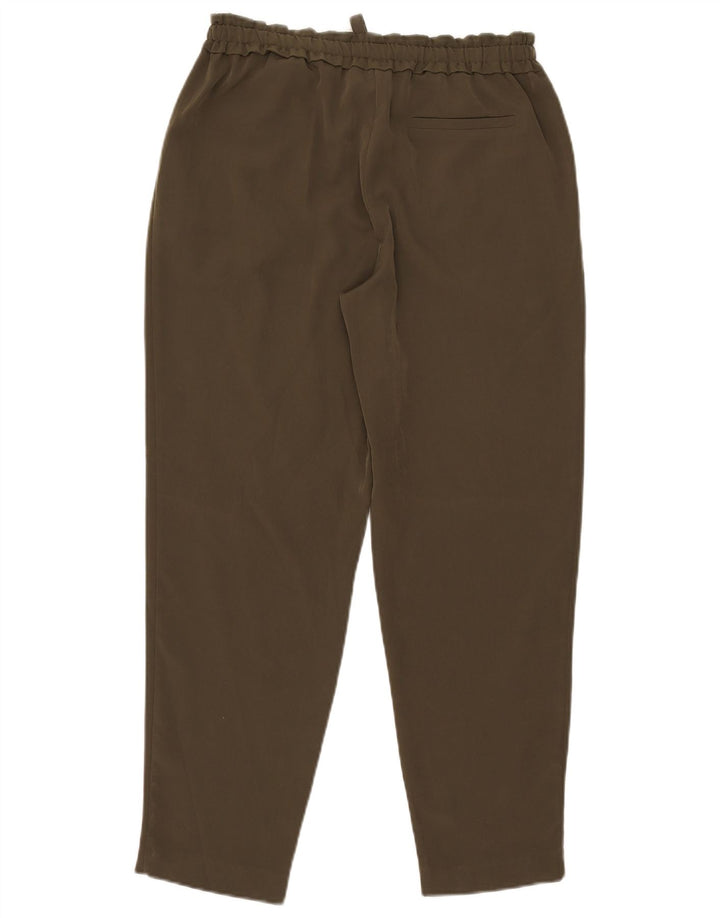 Damskie zwężane spodnie codzienne Zara, średnie W28 L27 Khaki, poliester