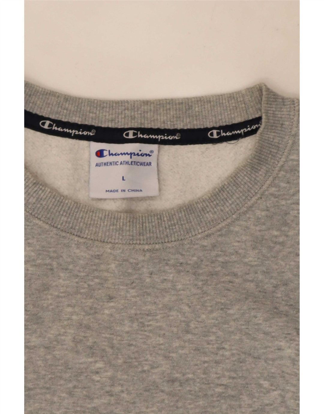 Męska bluza Champion z grafiką, duża, szara, nakrapiana bawełna