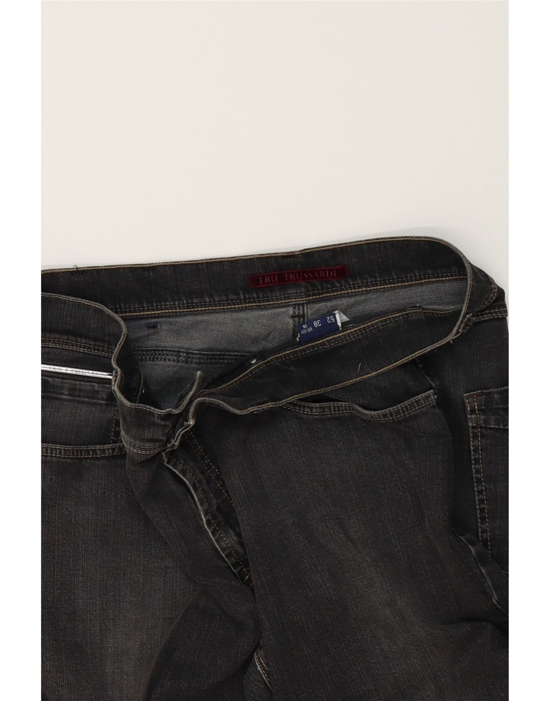 TRUSSARDI Mens Straight Jeans W36 L29 Grey Cotton Vintage Trussardi and Second-Hand Trussardi from Messina Hembry 