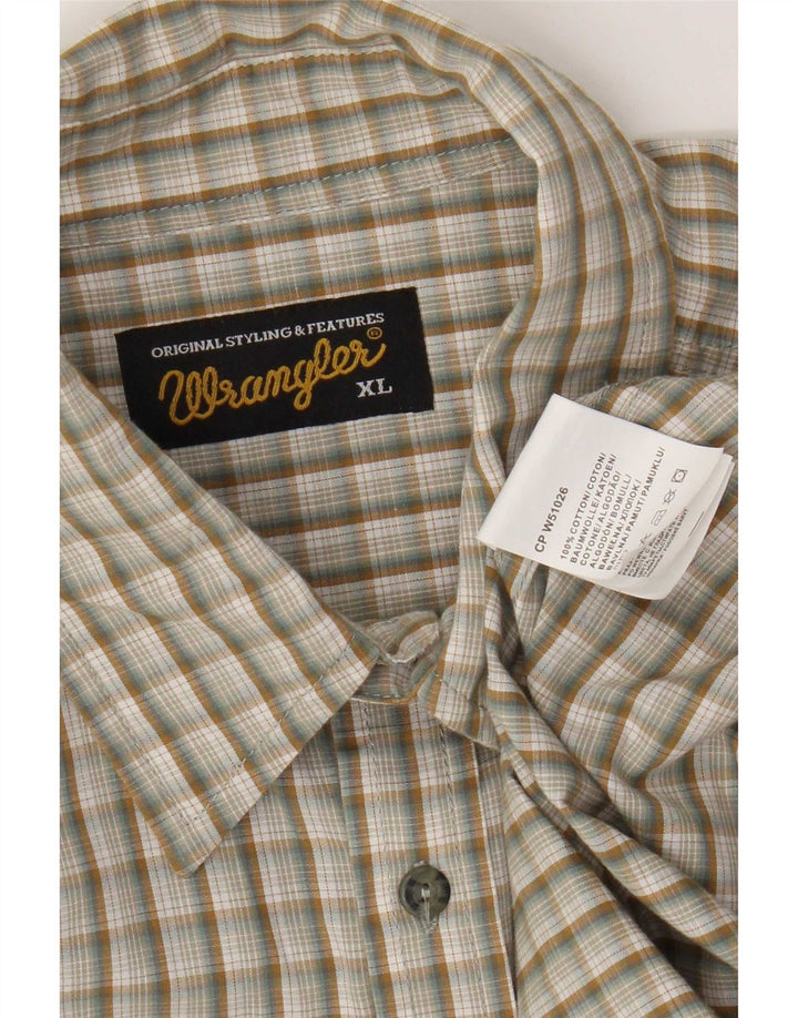 Koszula męska Wrangler XL, bawełniana w beżową kratkę