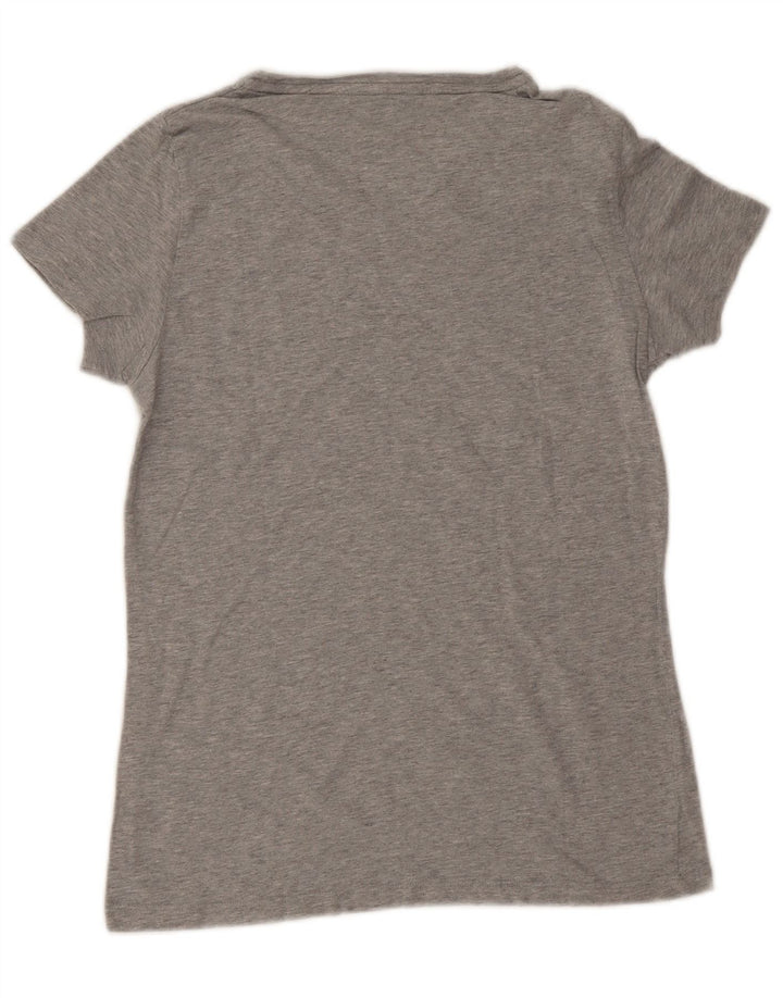 Męski T-shirt z grafiką Gant, mały, szary, nakrapiany bawełniany