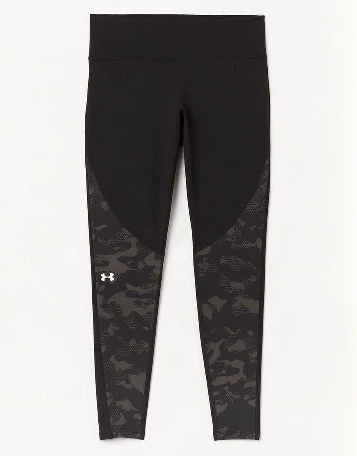 Damskie legginsy Under Armour Cold Gear UK 14, średni czarny kamuflaż