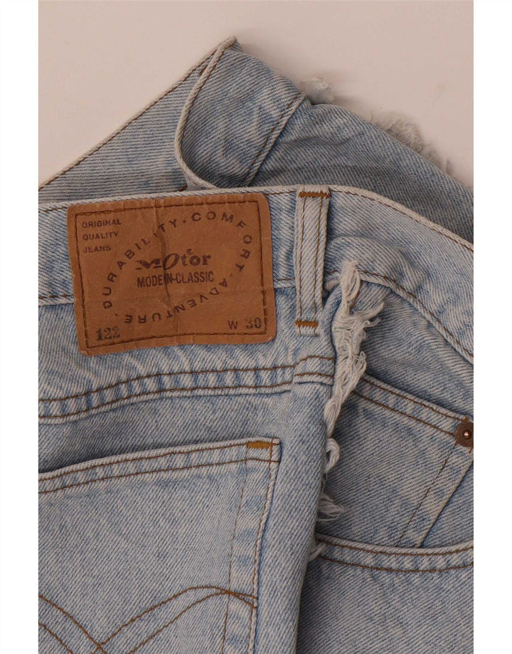 Vintage damskie spodenki jeansowe W30 średni niebieski