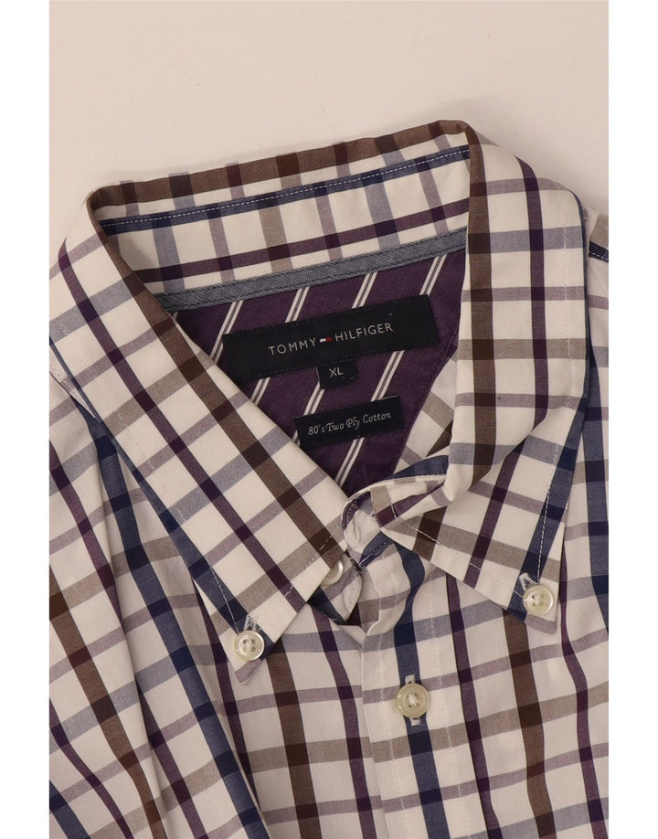 Koszula męska Tommy Hilfiger XL w wielokolorową kratę, bawełniana