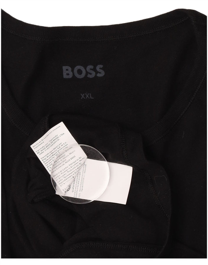 T-shirt męski Hugo Boss Top 2XL, czarny, bawełniany