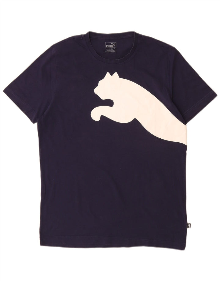Męski T-shirt Puma z grafiką, duży, granatowy