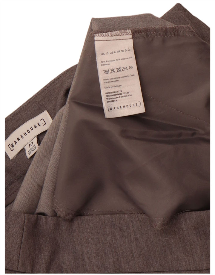 WAREHOUSE Damskie spodnie garniturowe z wysokim stanem UK 10 Small W30 Szare