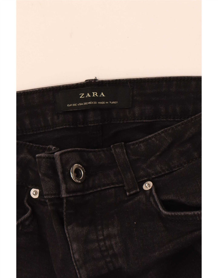 Męskie jeansy Zara Cropped EU 38 Small W30 L24 Czarny blok kolorów