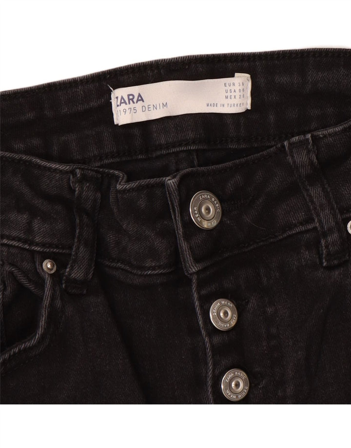 Damskie jeansy rozkloszowane Zara EU 38 Small W28 L32 Czarne