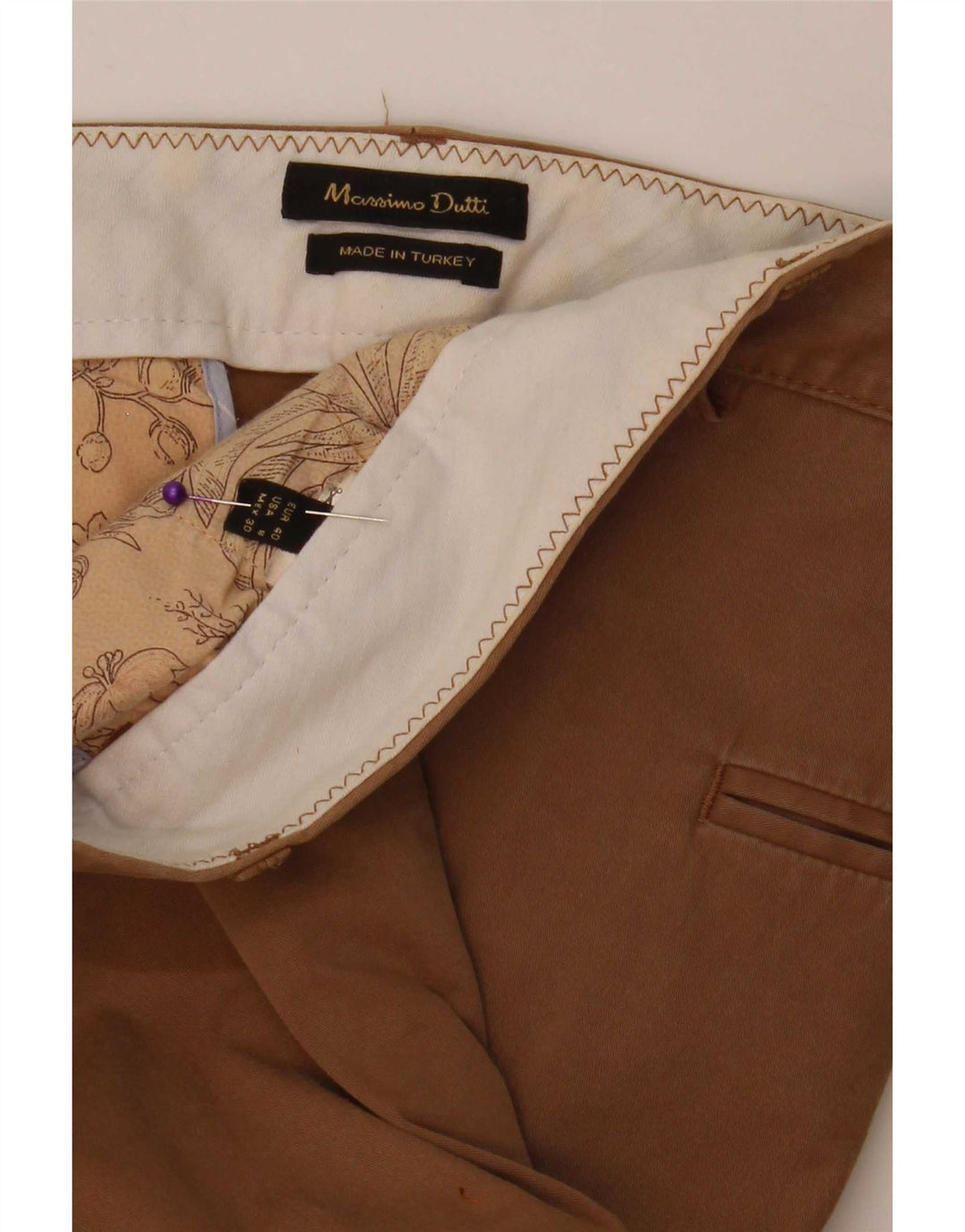 Spodnie damskie Massimo Dutti Slim Chino EU 40 Medium W30 L30 Beżowe