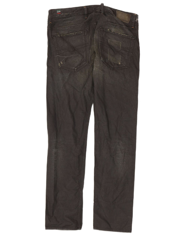 Diesel Męskie Shioner Distressed Slim Skinny Jeans W32 L30 Czarna bawełna