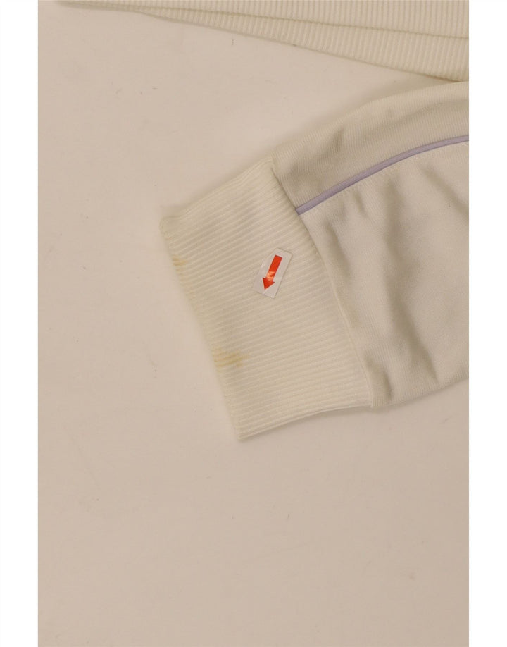 Damska kurtka dresowa ADIDAS UK 16, duża, złamana biel, poliester