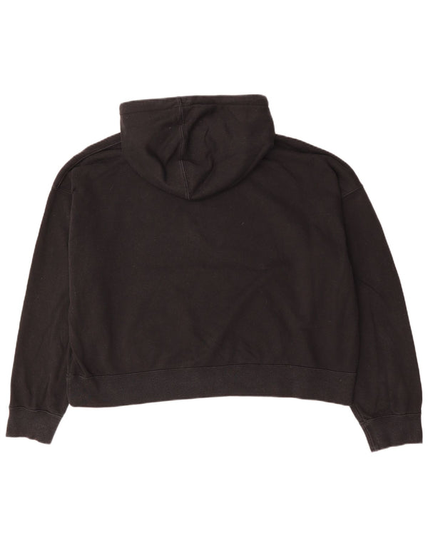 Damska bluza z kapturem JORDAN o luźnym kroju, UK 18 XL, czarna bawełna