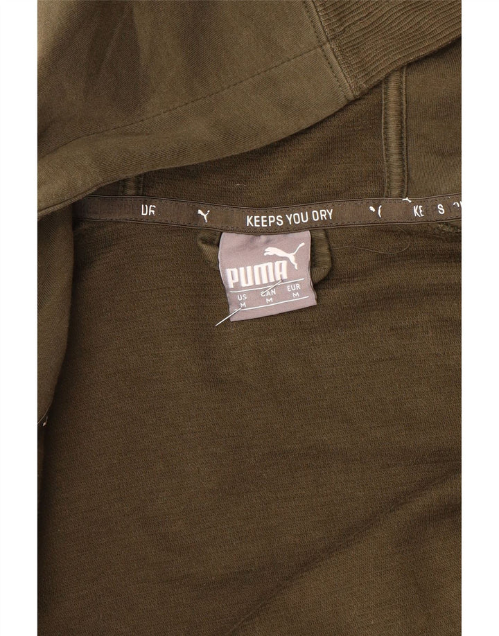 Męski sweter Puma z kapturem i zamkiem, średni khaki