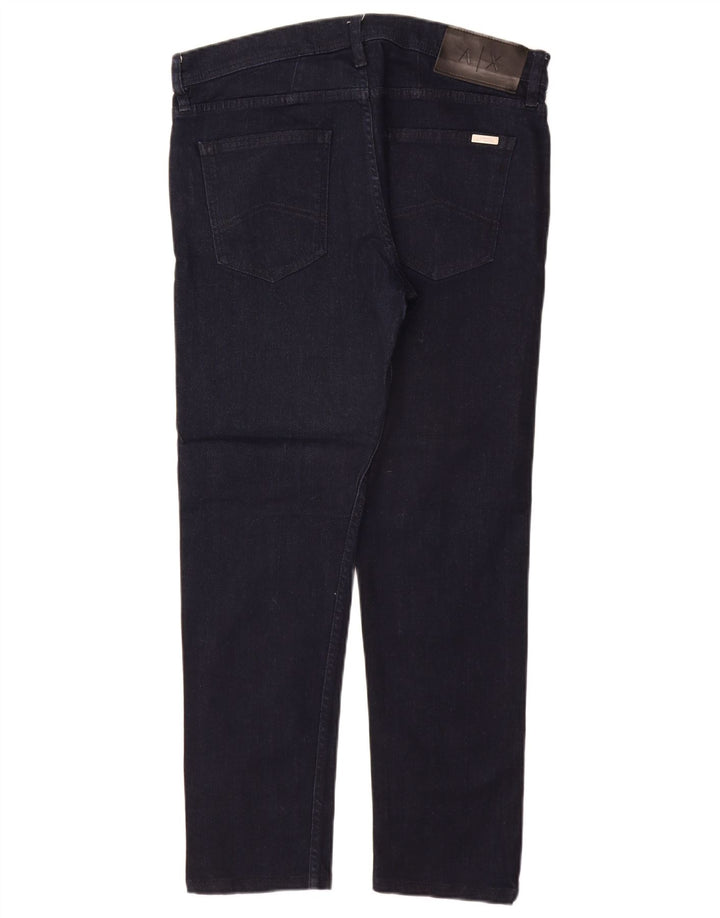 ARMANI EXCHANGE Damskie proste dżinsy W33 L29 Granatowe