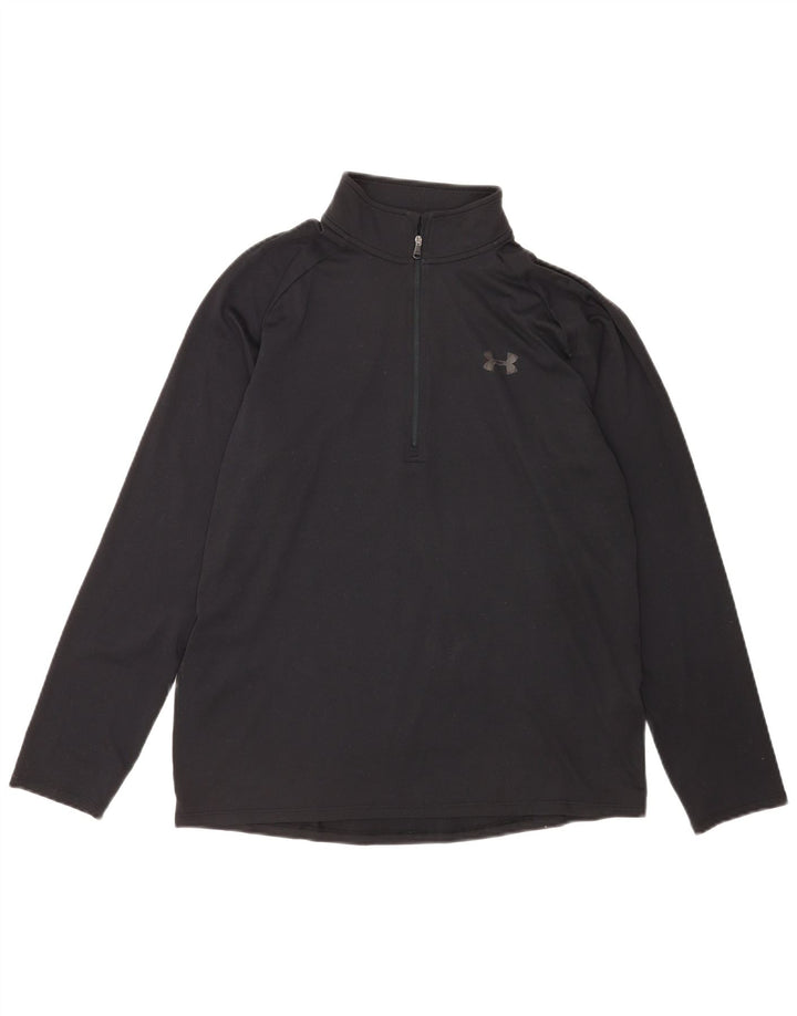 Męski dres Under Armour Heat Gear z zamkiem błyskawicznym na szyi, średni czarny