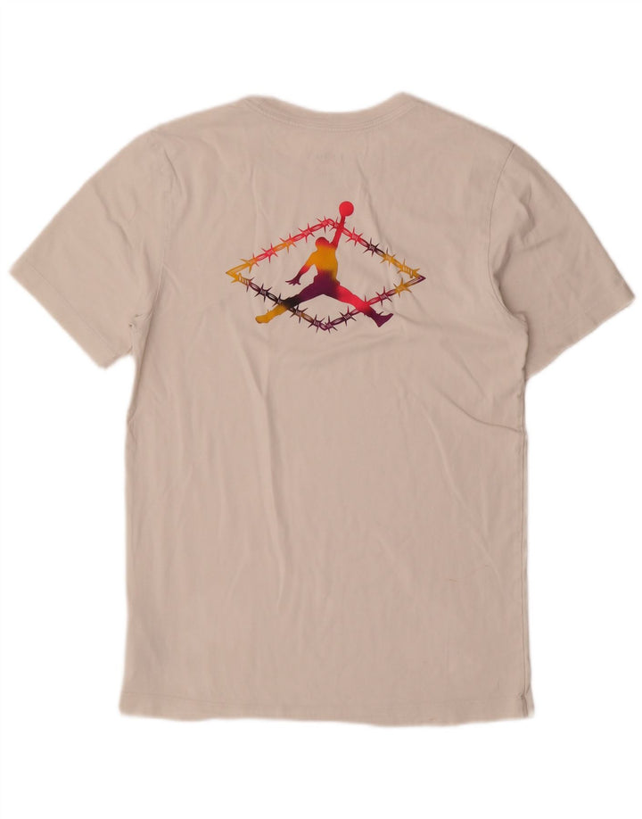 Męski T-shirt Jordan Air Graphic Top, mały, biały, bawełniany