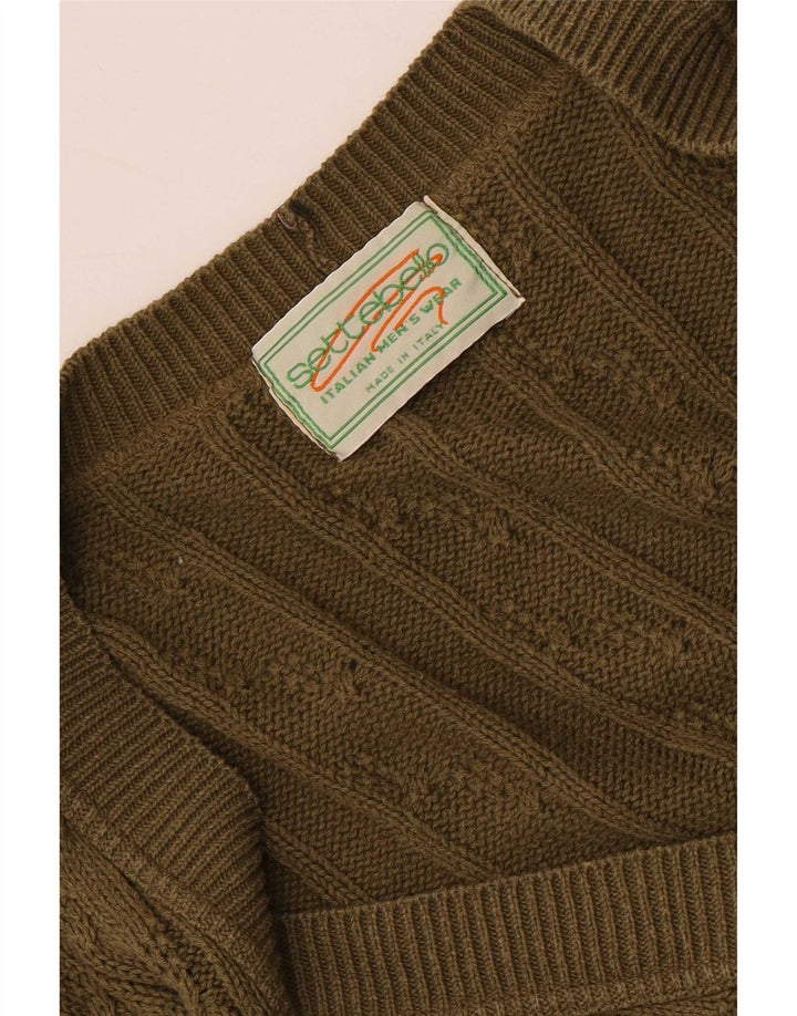 Sweter męski Settebello, duży, khaki