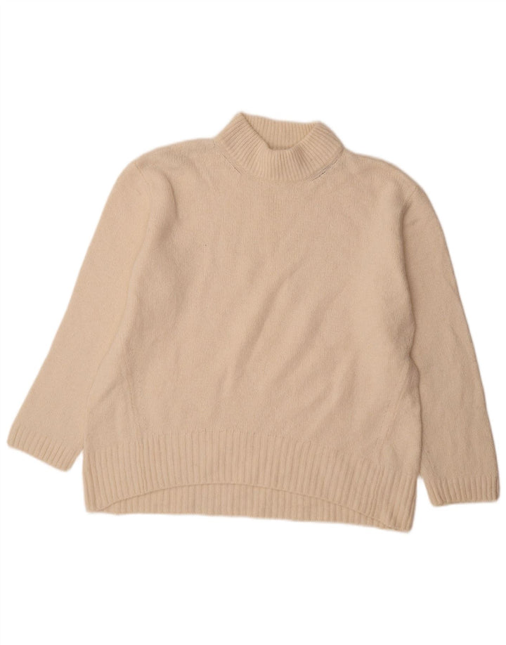 Sweter damski Massimo Dutti z golfem UK 16, duży w kolorze złamanej bieli