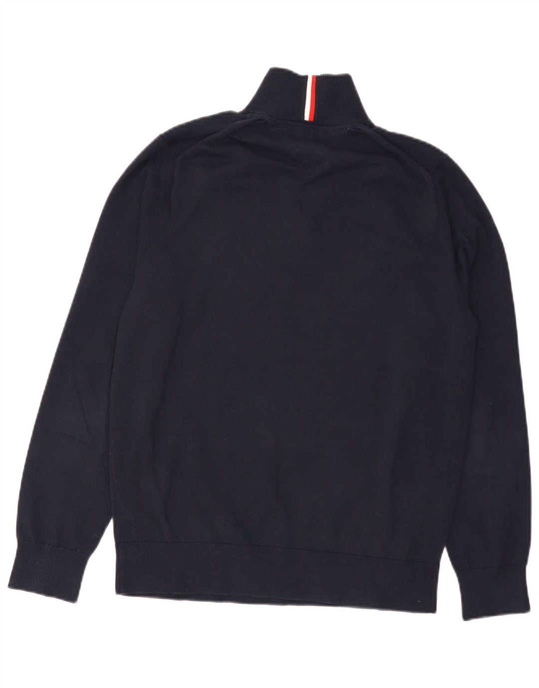 Męski sweter zapinany na zamek Tommy Hilfiger, średni granatowy, bawełniany