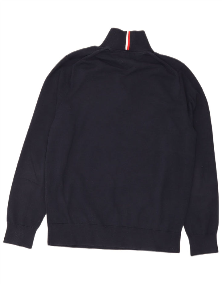 Męski sweter zapinany na zamek Tommy Hilfiger, średni granatowy, bawełniany