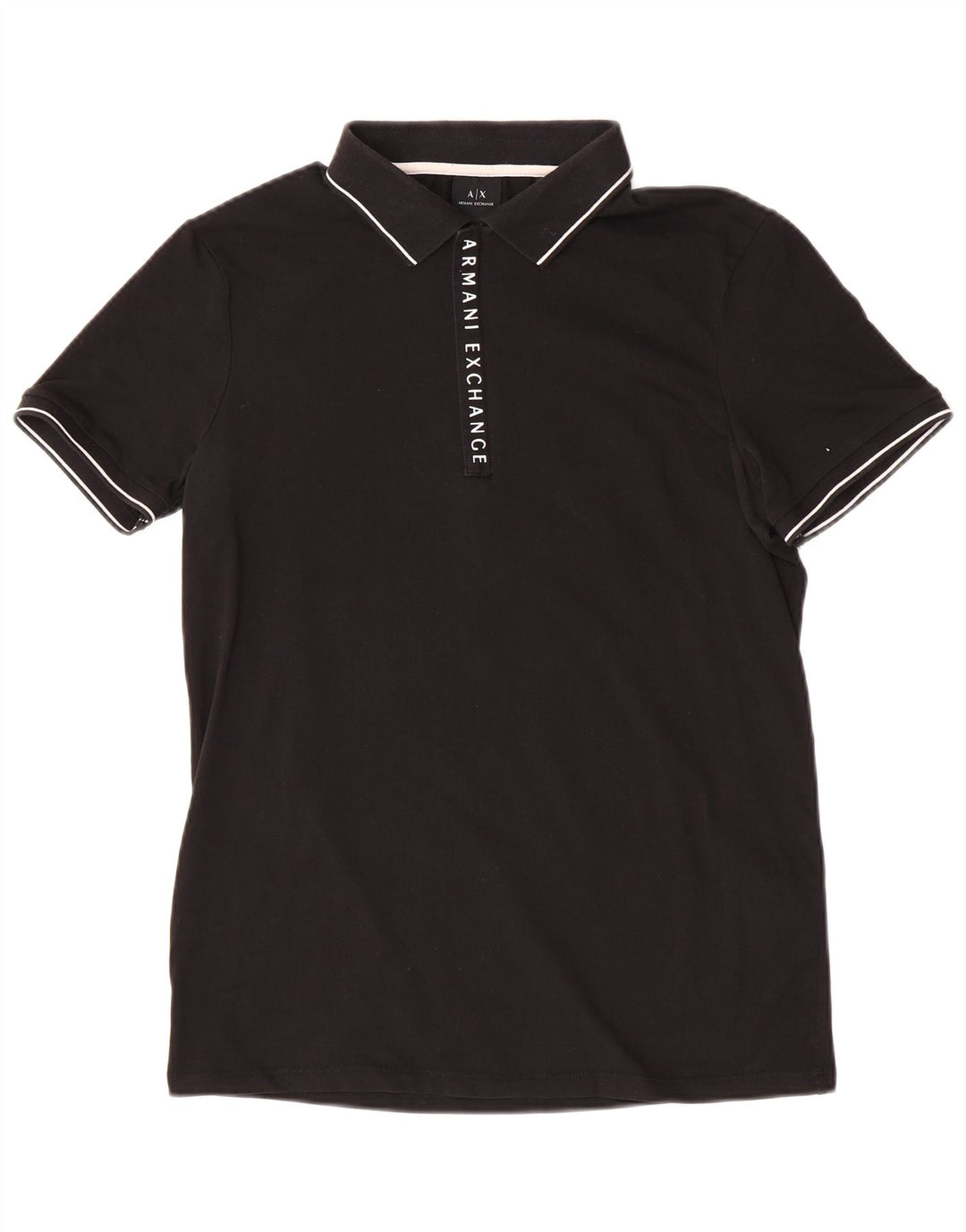 Męska koszulka polo Armani Exchange, średnia czarna, bawełniana